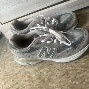 New Balance Gray and White Athletic Shoes